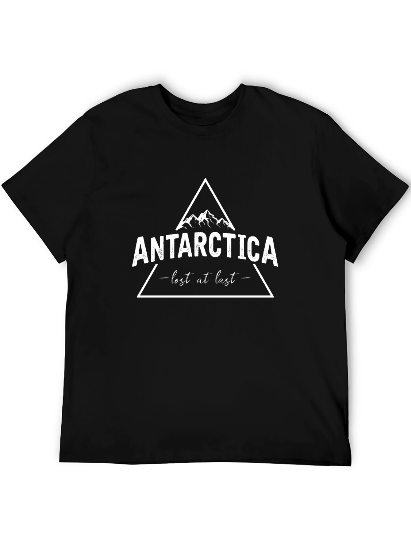Antarctica Lost at Last Black Graphic Tee