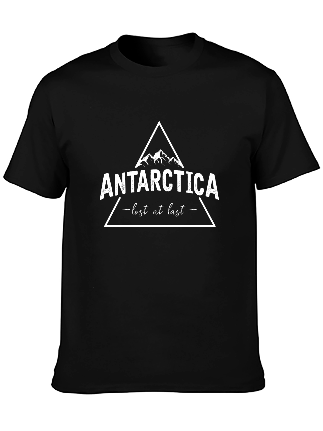Antarctica Lost at Last Black Graphic Tee