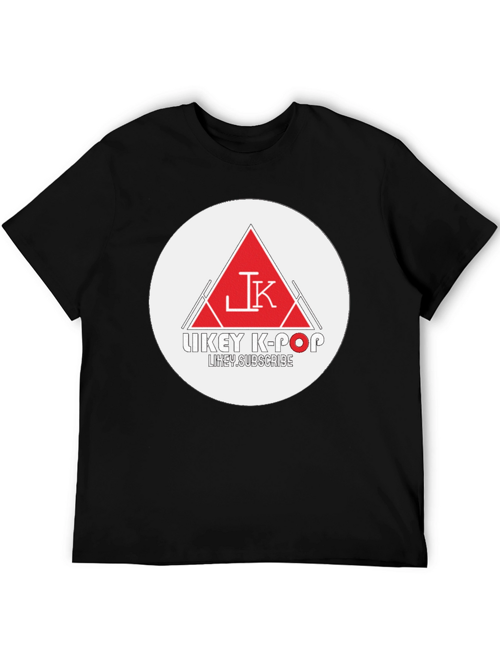 Trendy Black Graphic Tee - Likey K-Pop Design