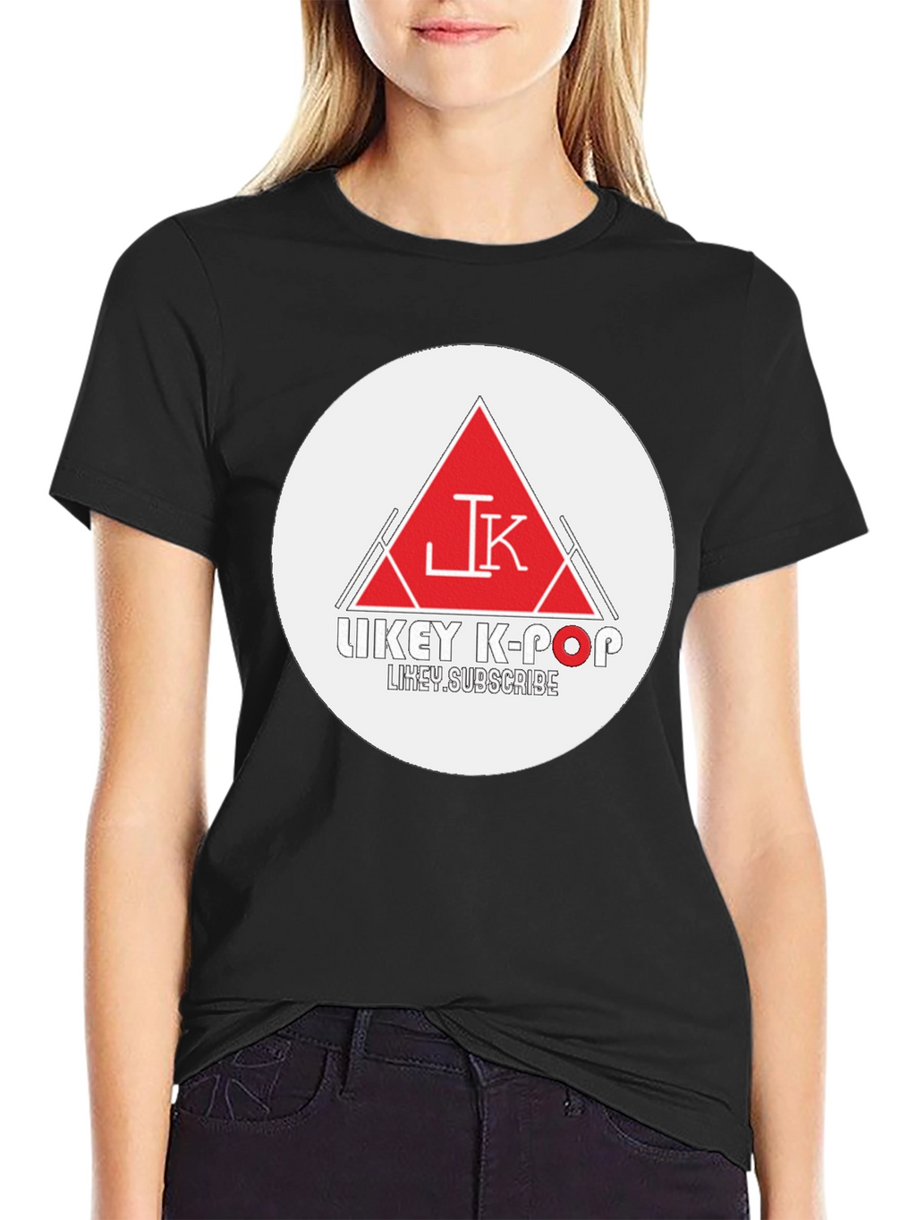 Trendy Black Graphic Tee - Likey K-Pop Design