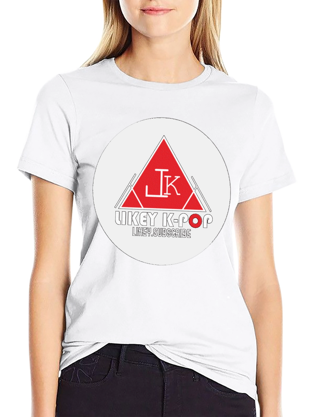 Trendy Black Graphic Tee - Likey K-Pop Design