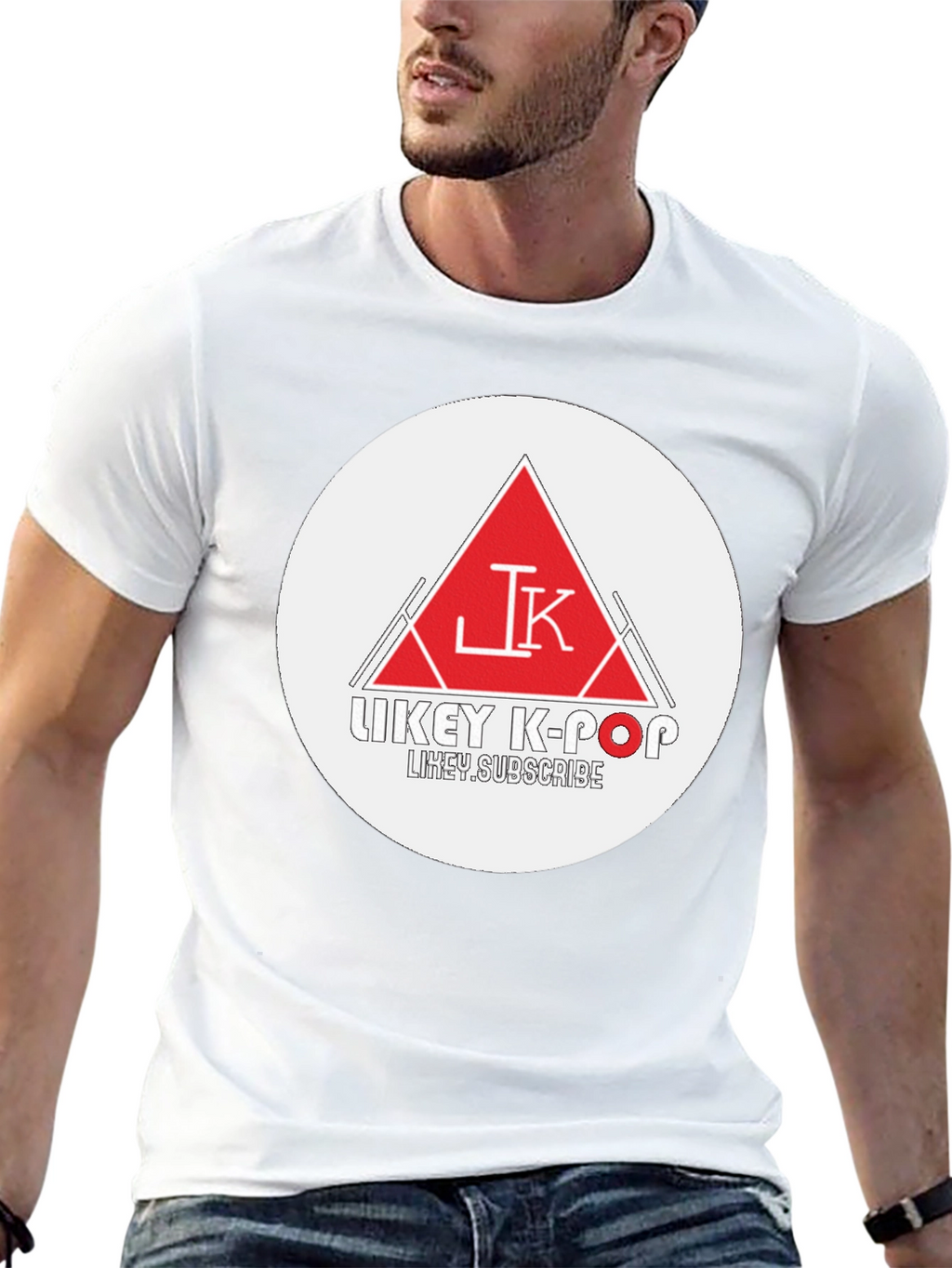 Trendy Black Graphic Tee - Likey K-Pop Design