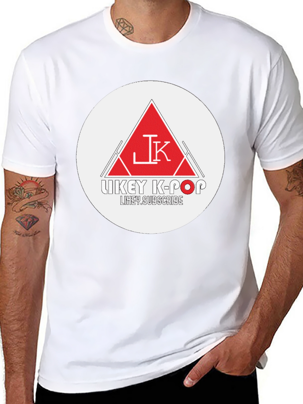 Trendy Black Graphic Tee - Likey K-Pop Design