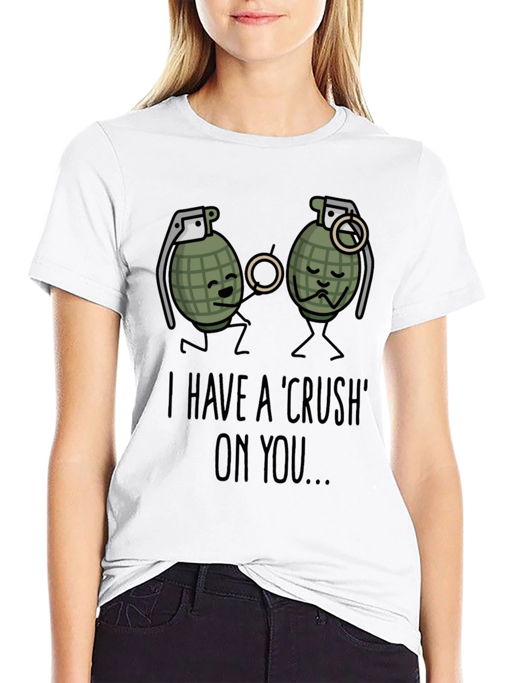 I Have A Crush On You T-Shirt Funny Grenade