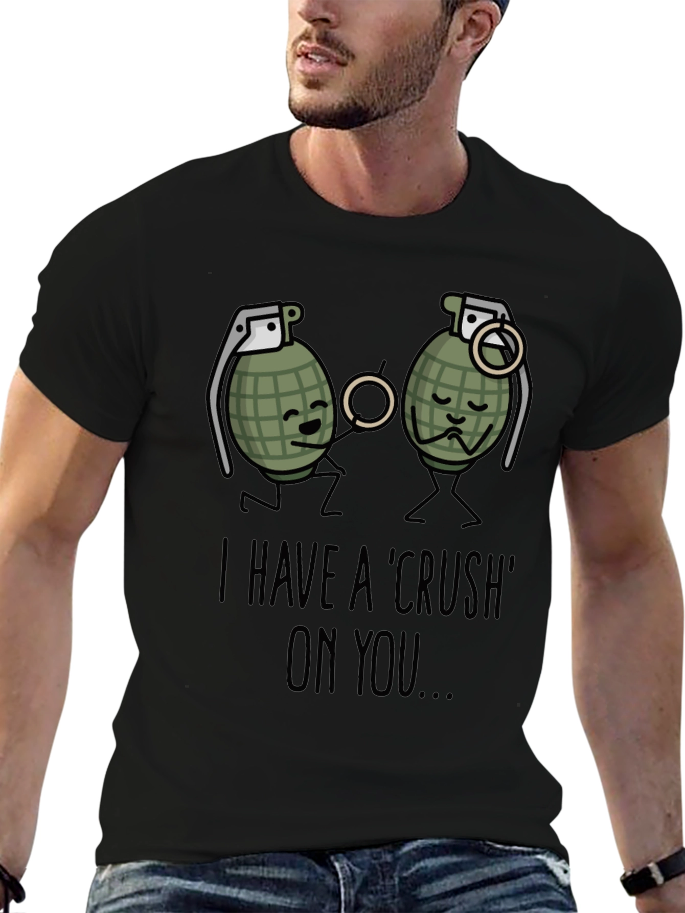 I Have A Crush On You T-Shirt Funny Grenade