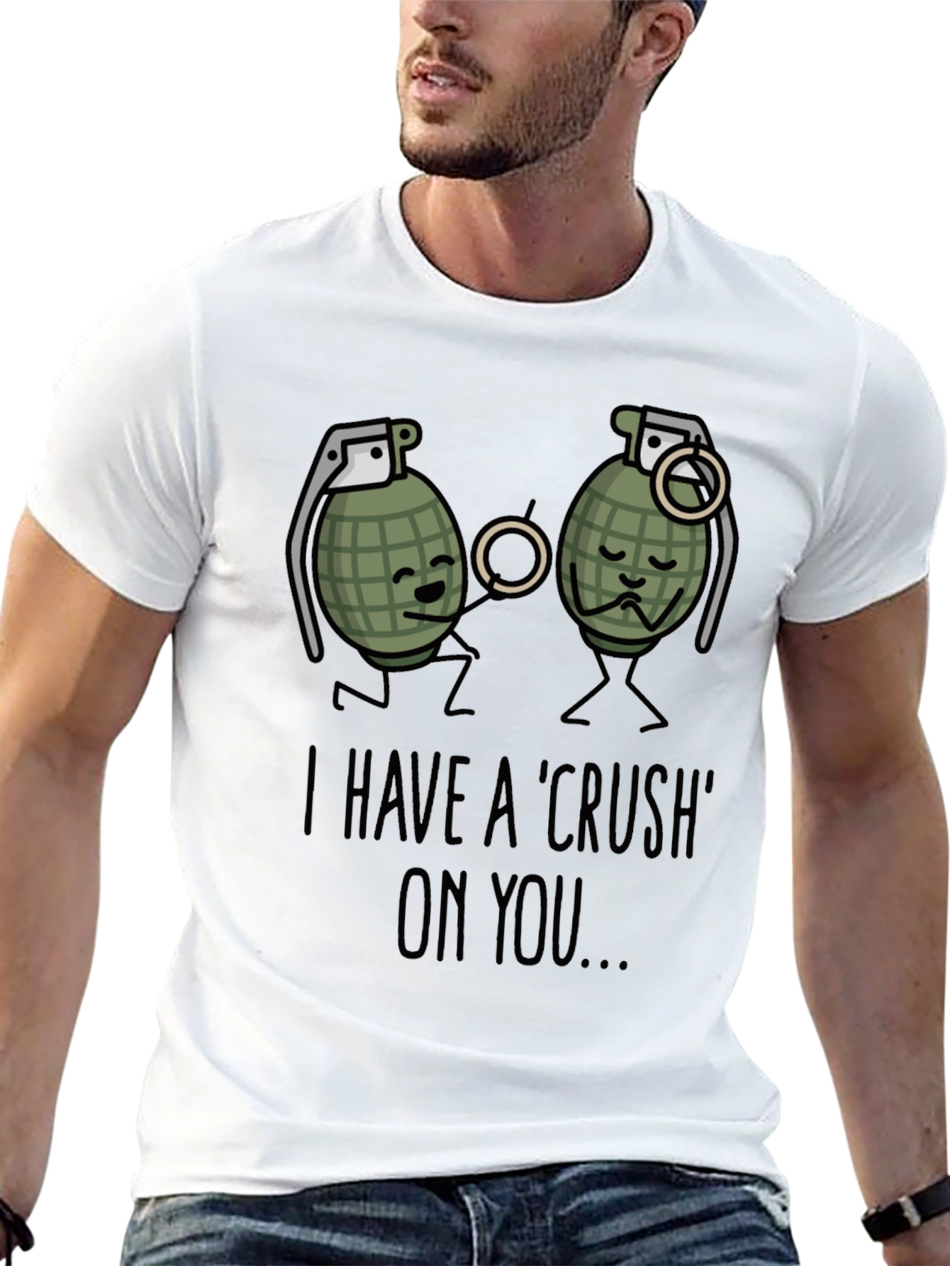 I Have A Crush On You T-Shirt Funny Grenade