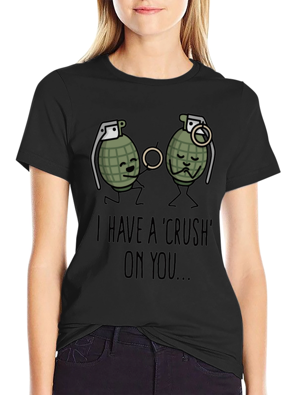 I Have A Crush On You T-Shirt Funny Grenade