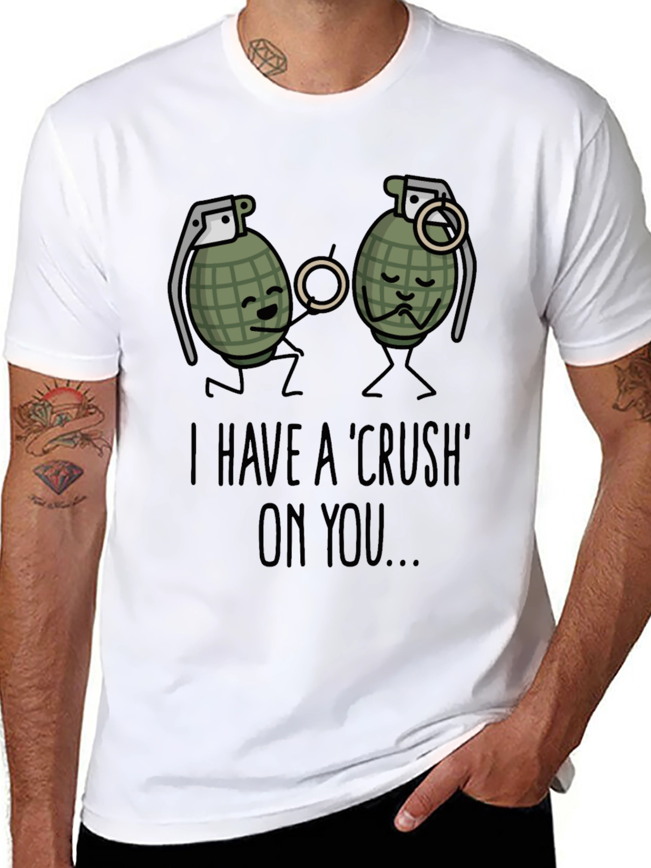 I Have A Crush On You T-Shirt Funny Grenade