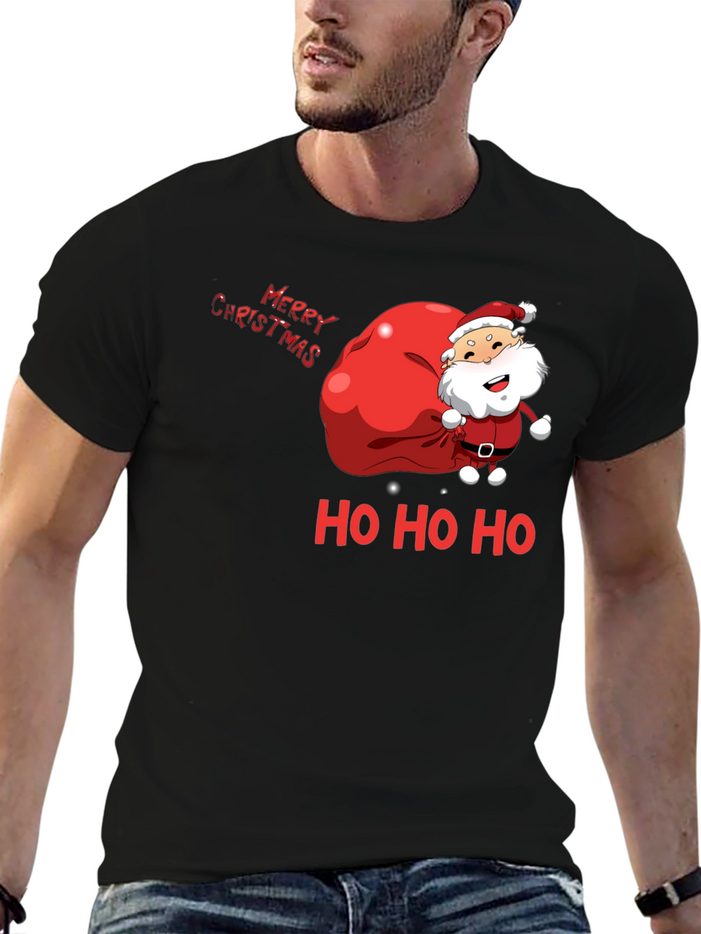 Merry Christmas Santa Graphic Tee