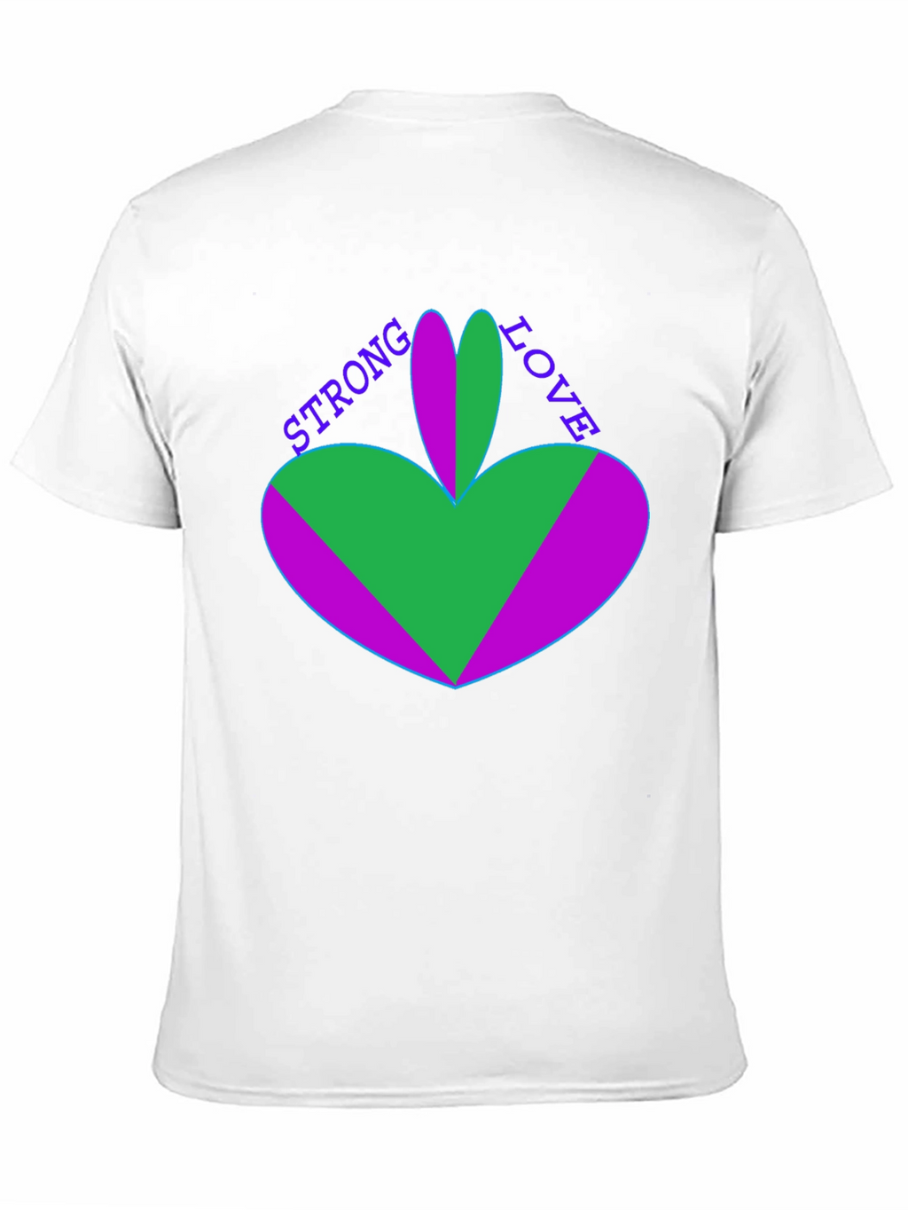 Strong Love Graphic Tee - Unique Heart Design