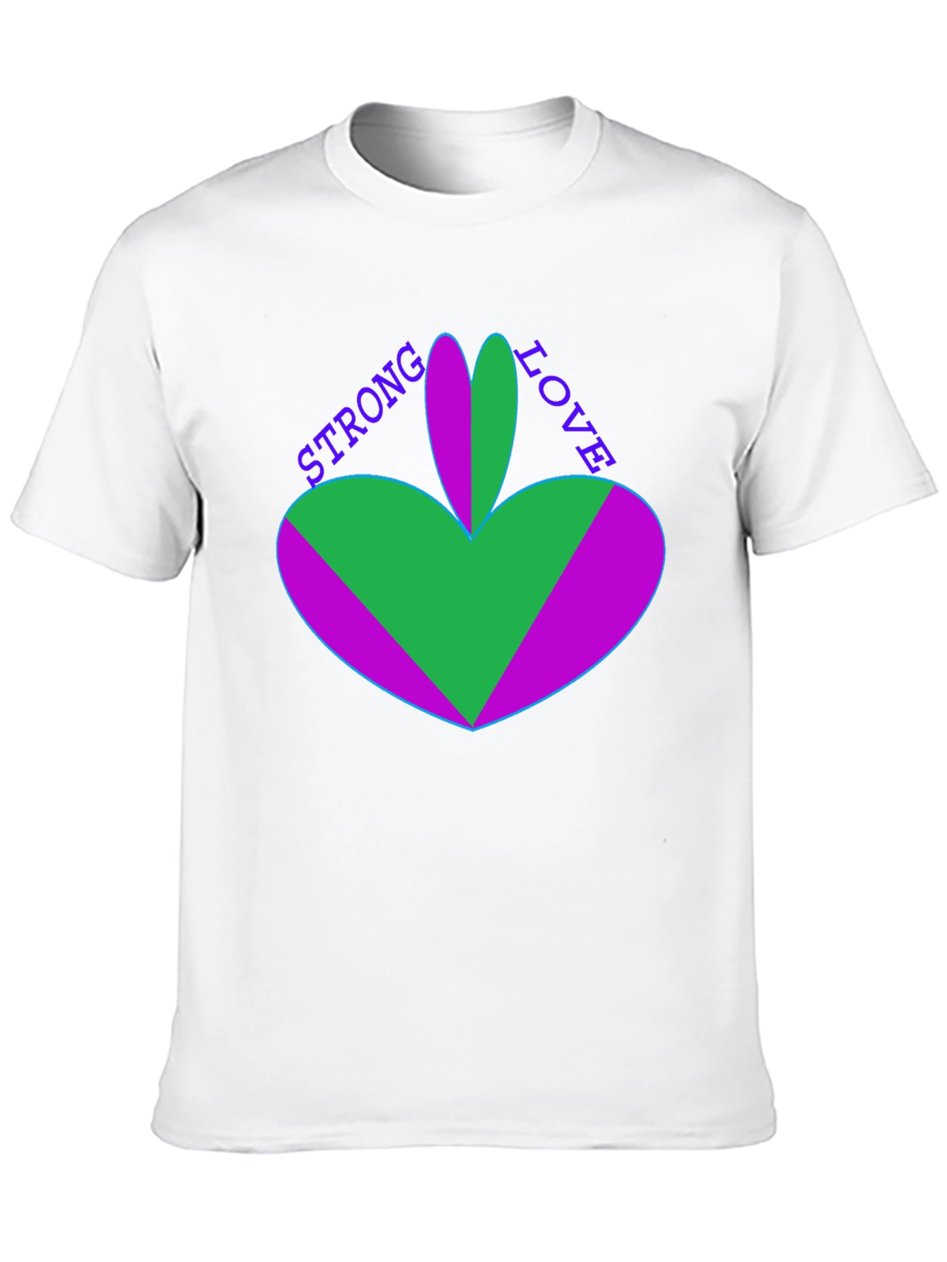 Strong Love Graphic Tee - Unique Heart Design