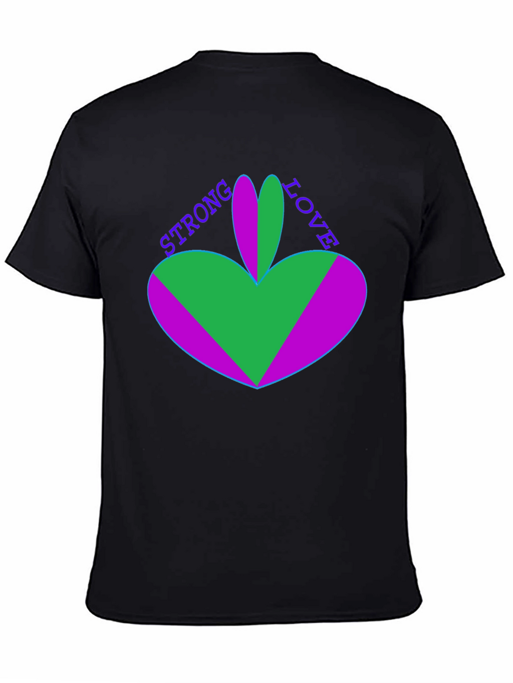 Strong Love Graphic Tee - Unique Heart Design