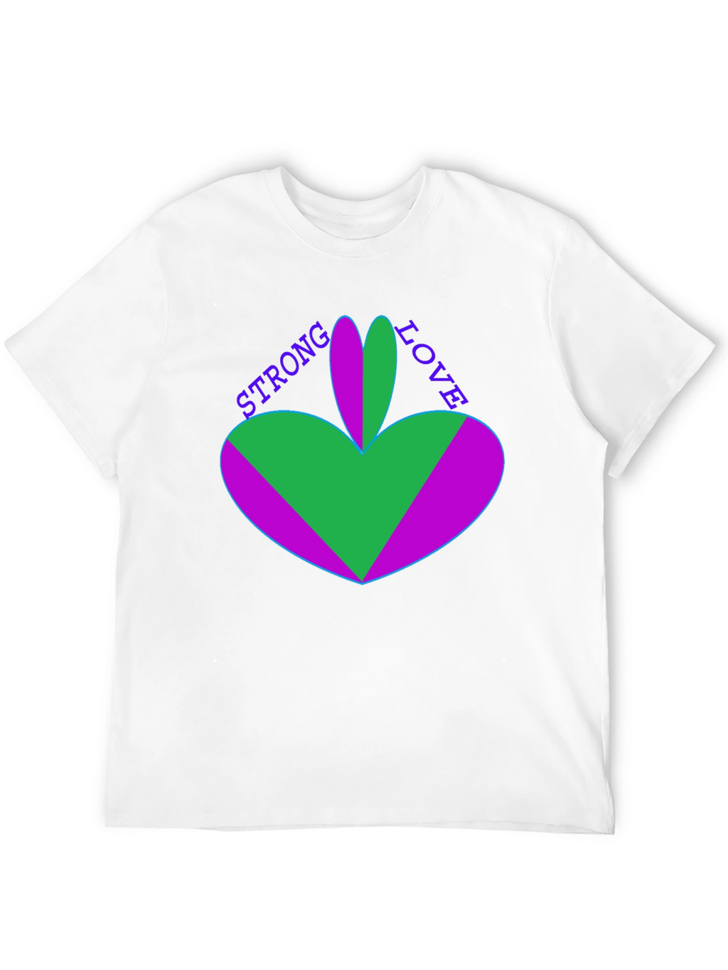 Strong Love Graphic Tee - Unique Heart Design