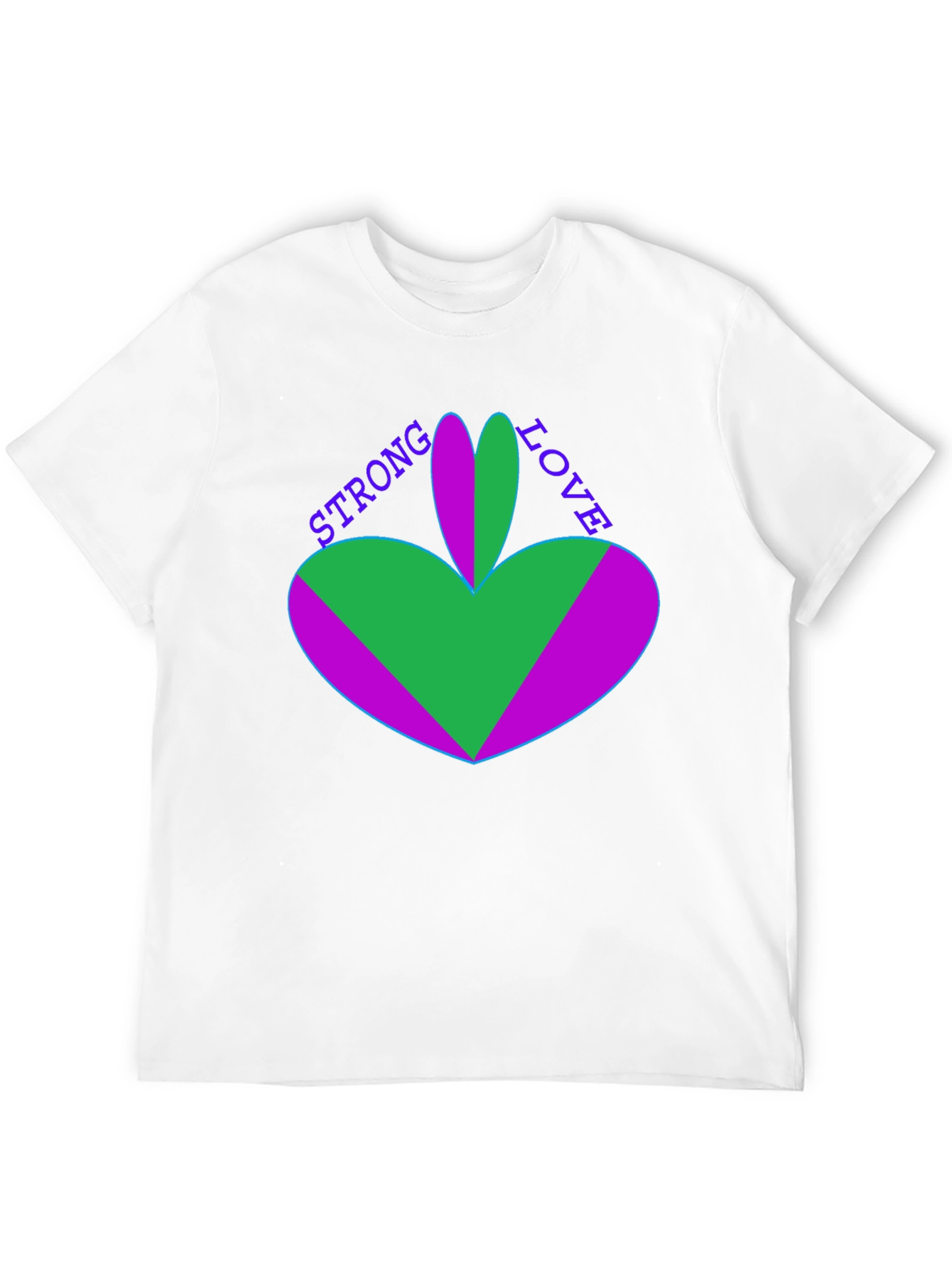 Strong Love Graphic Tee - Unique Heart Design