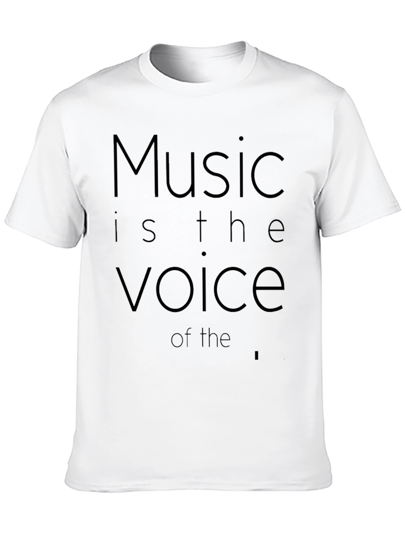 Music is the Voice T-Shirt - Black Graphic Tee