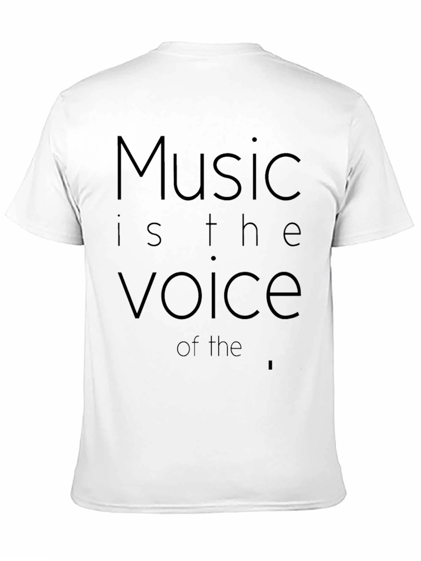 Music is the Voice T-Shirt - Black Graphic Tee