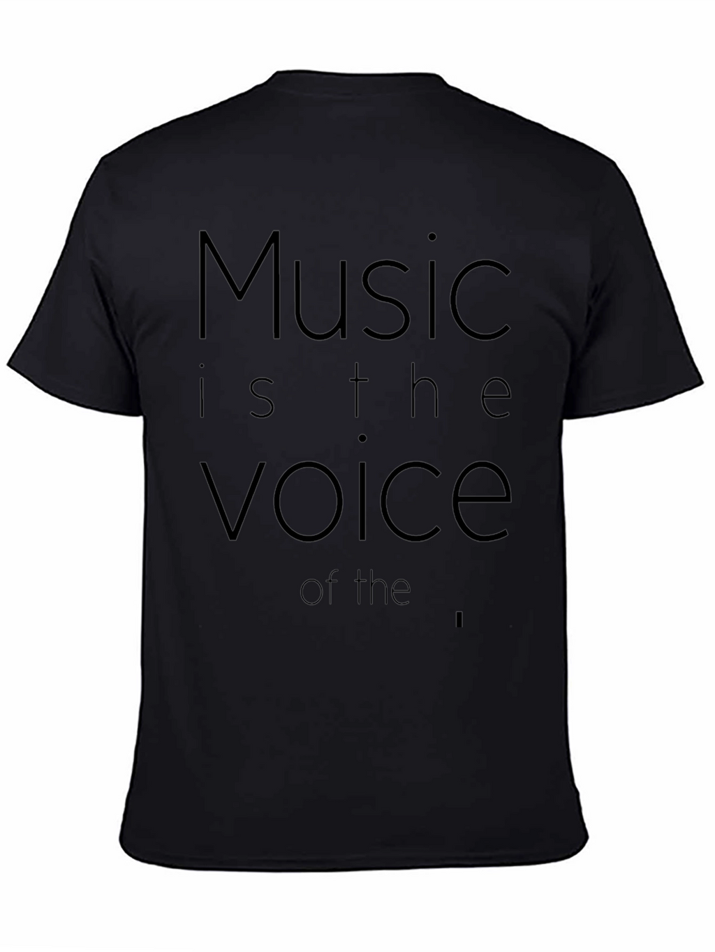 Music is the Voice T-Shirt - Black Graphic Tee