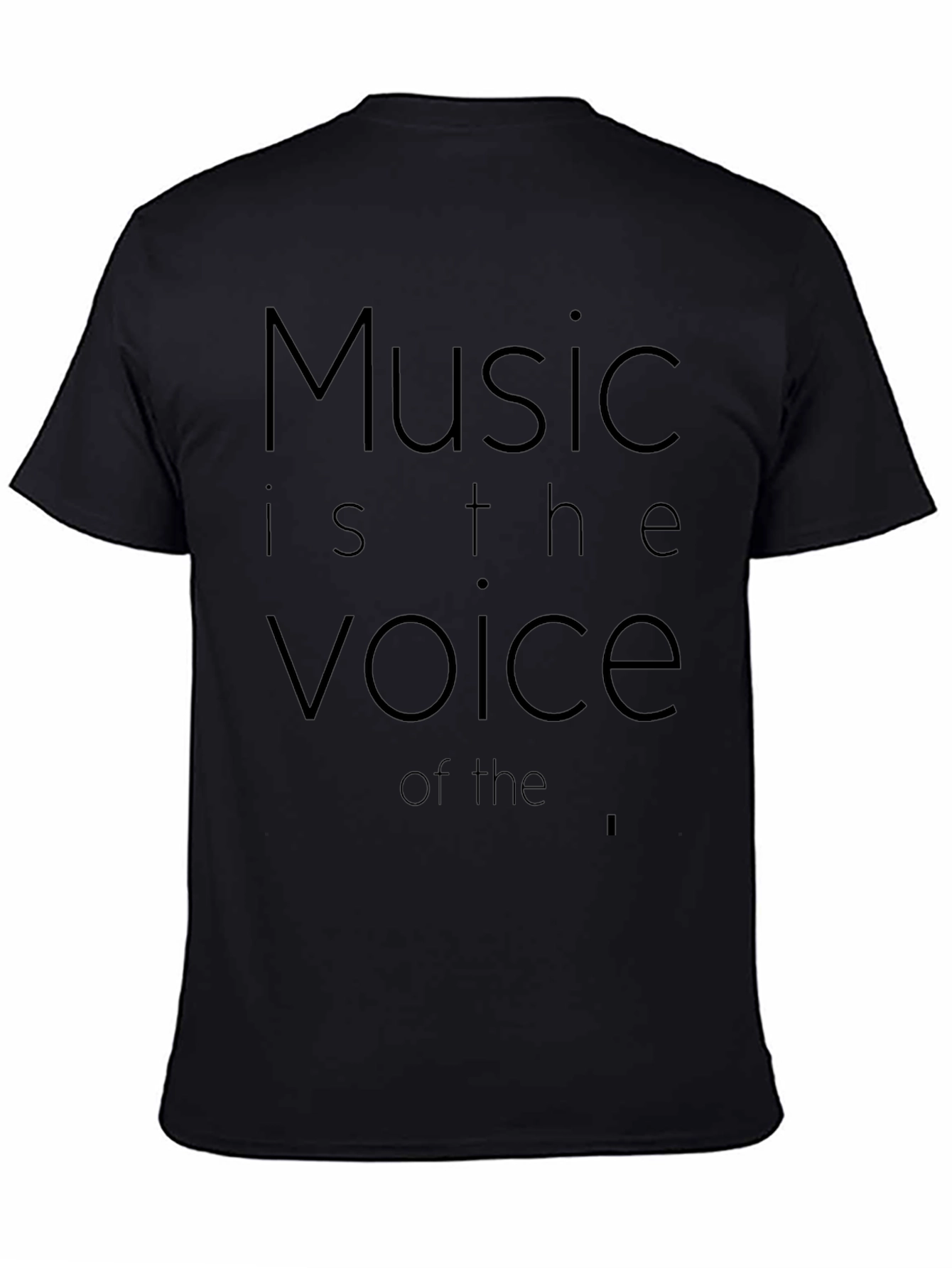 Music is the Voice T-Shirt - Black Graphic Tee