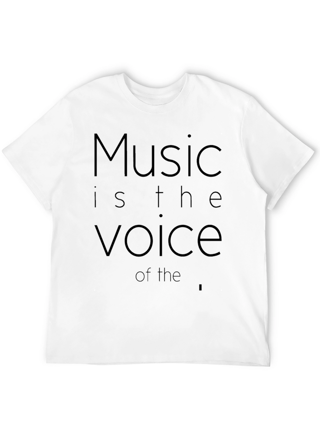 Music is the Voice T-Shirt - Black Graphic Tee