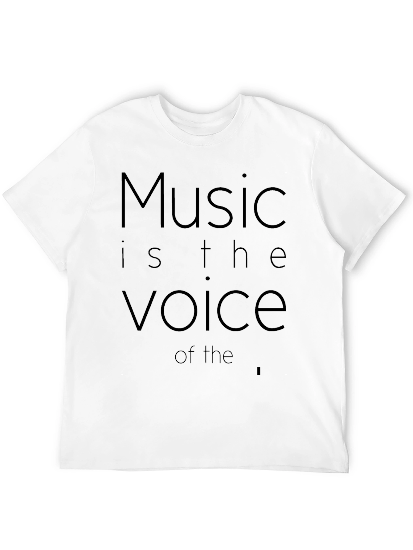 Music is the Voice T-Shirt - Black Graphic Tee