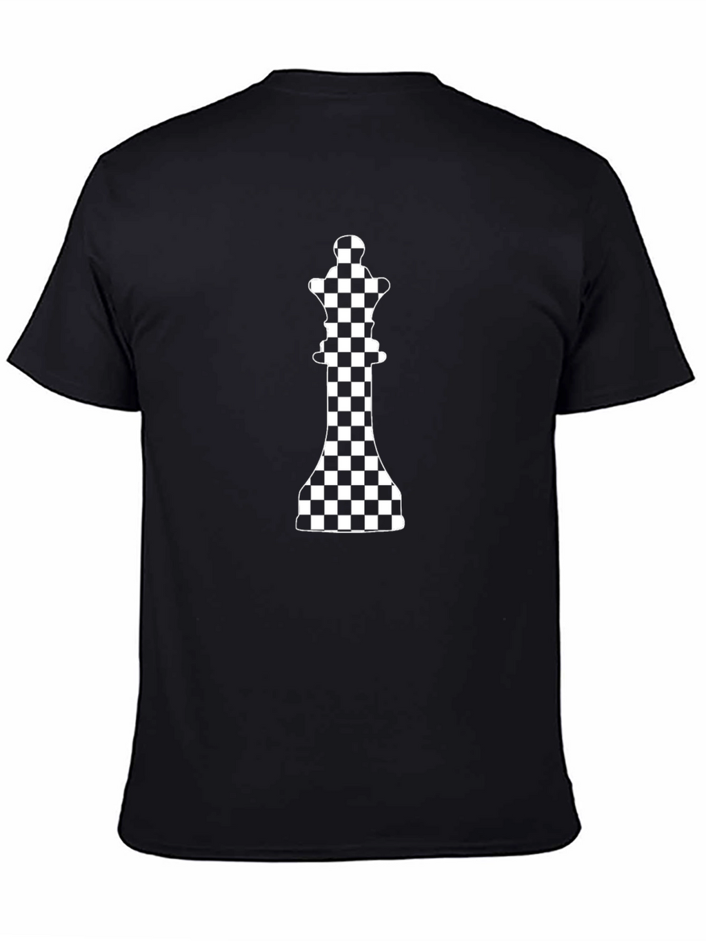 Chess Queen Graphic Tee - Checkered Design