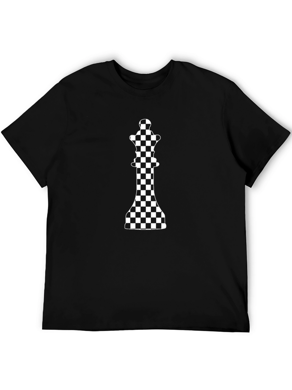 Chess Queen Graphic Tee - Checkered Design