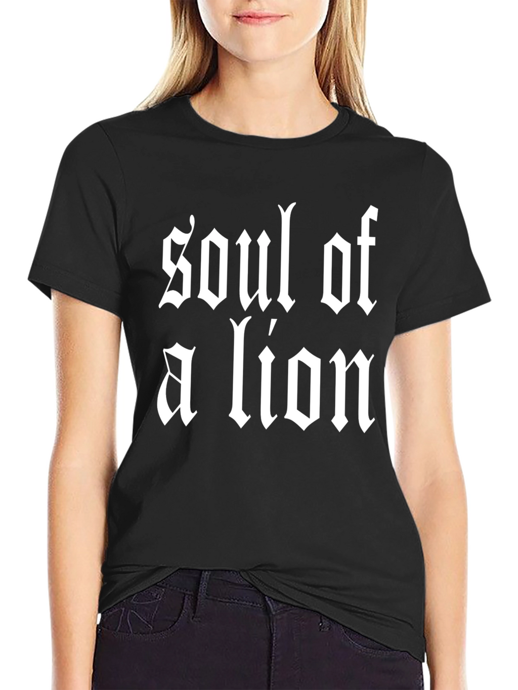 Soul of a Lion Black Graphic T-Shirt