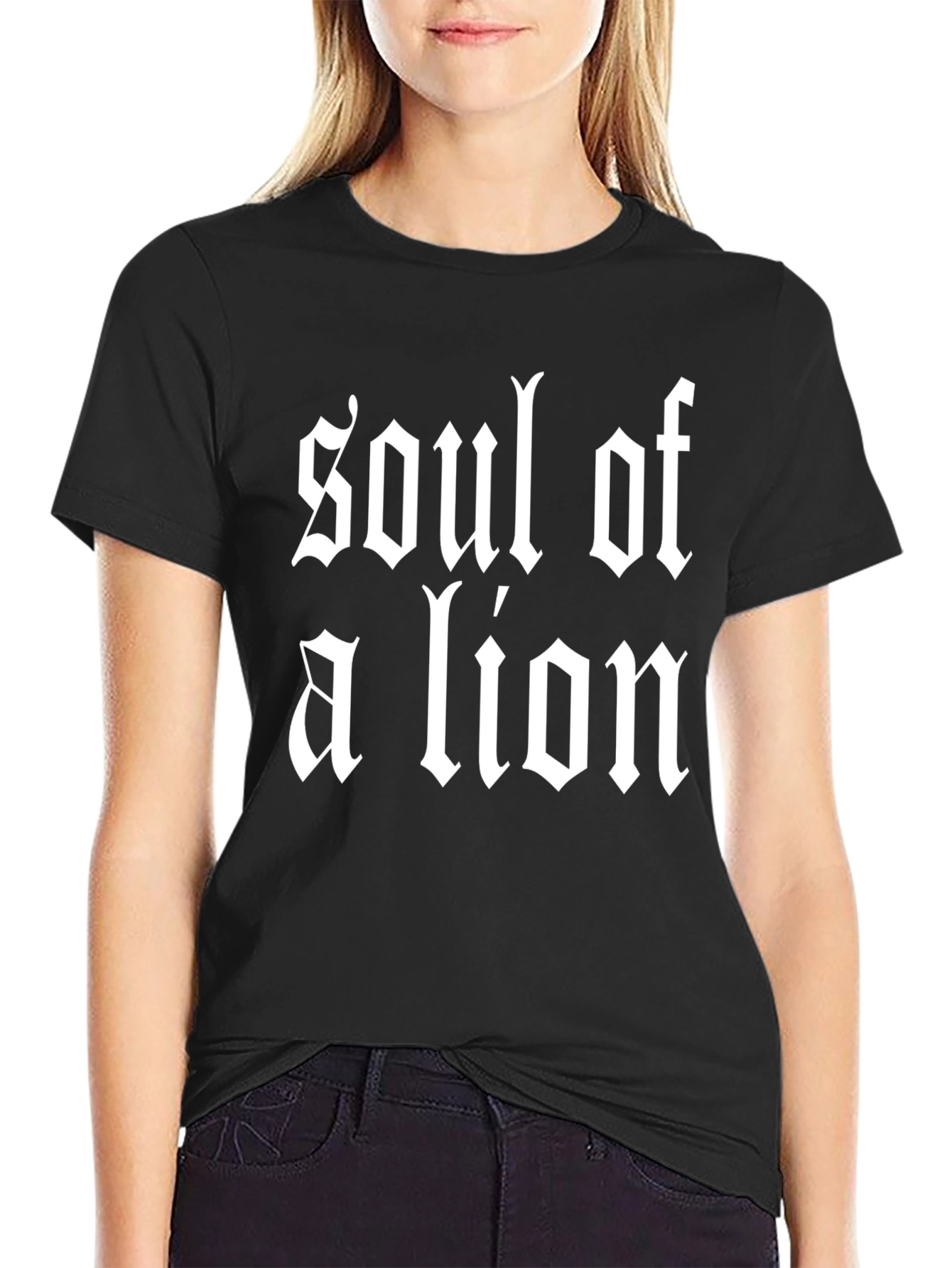 Soul of a Lion Black Graphic T-Shirt