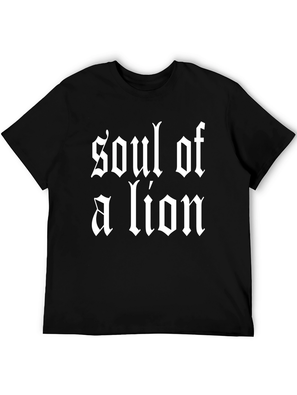 Soul of a Lion Black Graphic T-Shirt