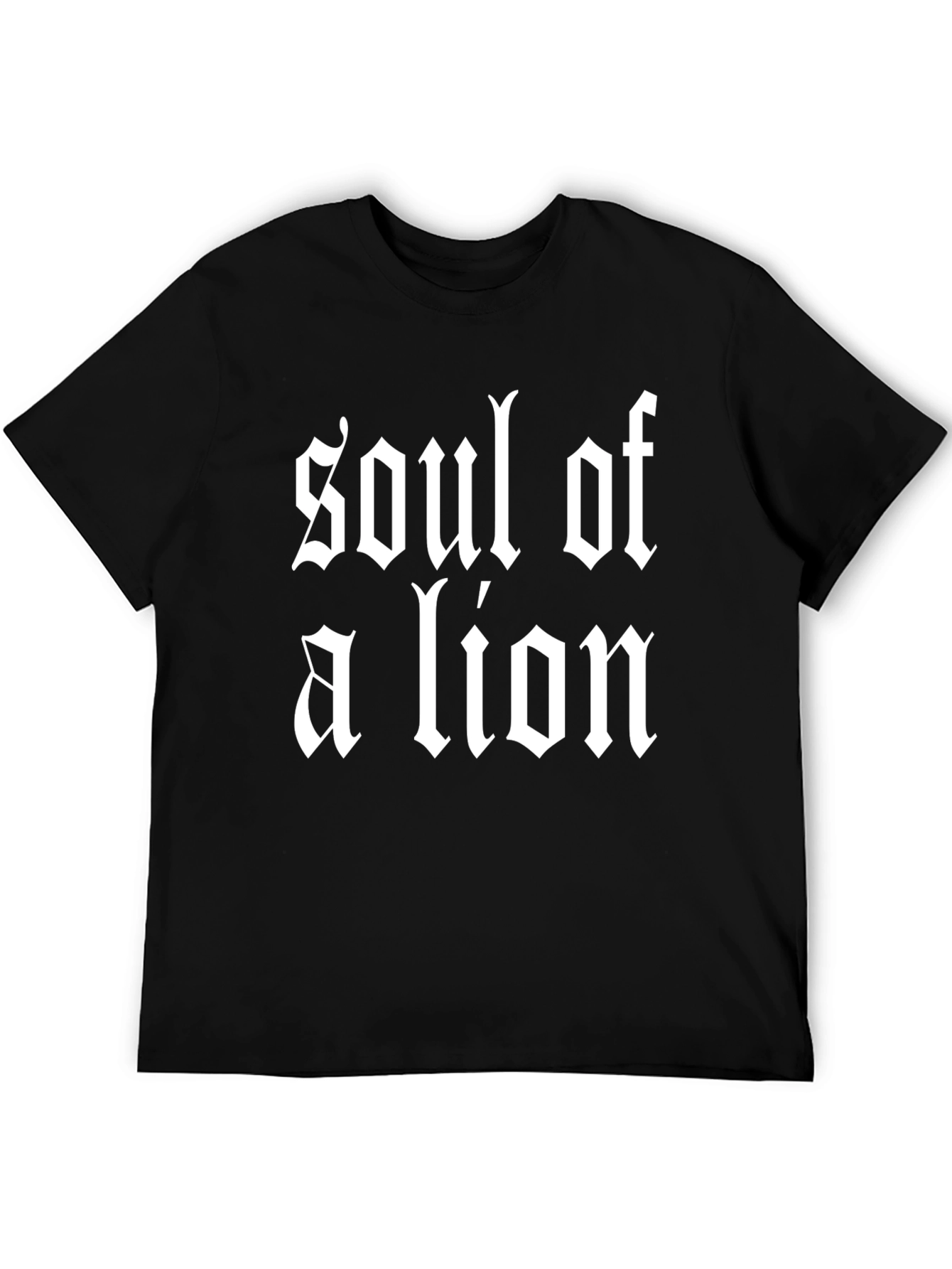 Soul of a Lion Black Graphic T-Shirt