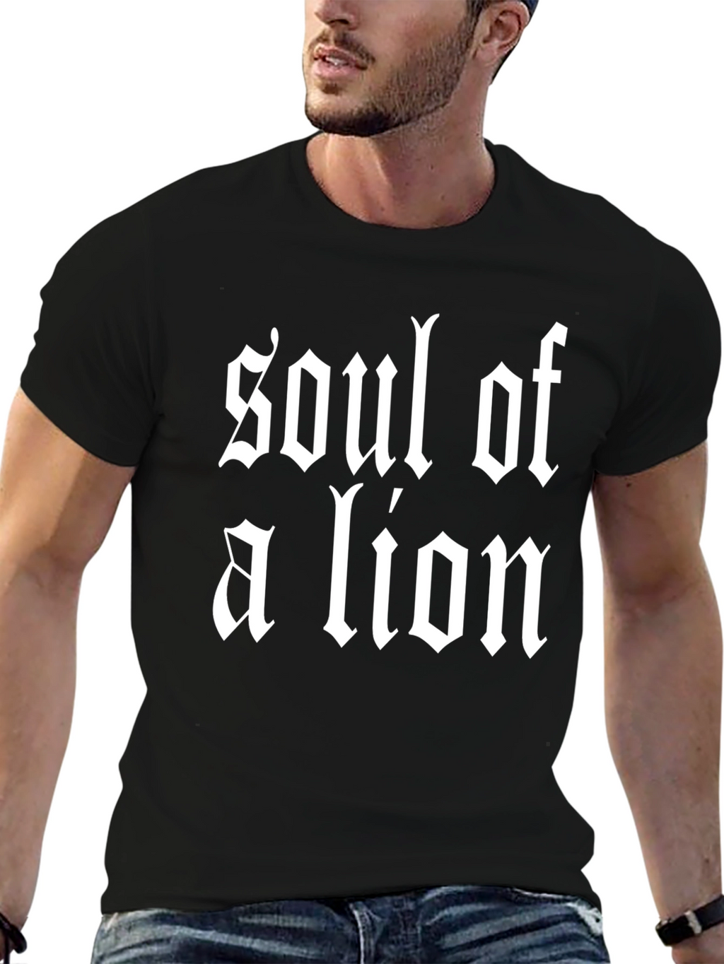 Soul of a Lion Black Graphic T-Shirt