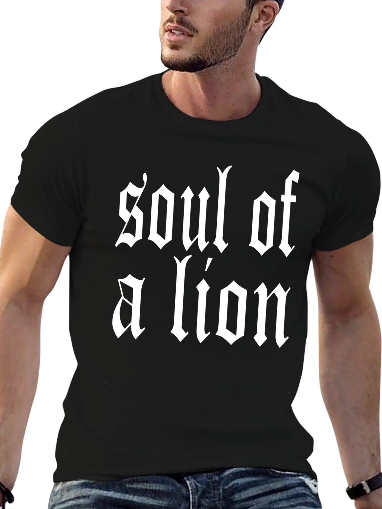 Soul of a Lion Black Graphic T-Shirt