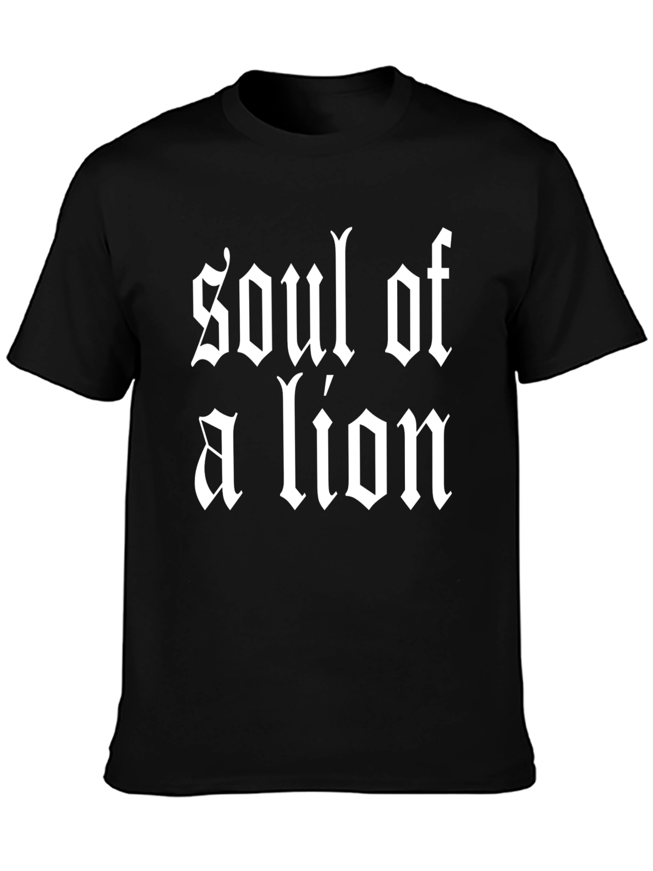 Soul of a Lion Black Graphic T-Shirt
