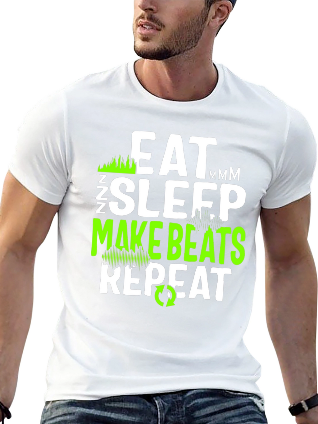 Eat Sleep Make Beats Repeat Graphic Tee