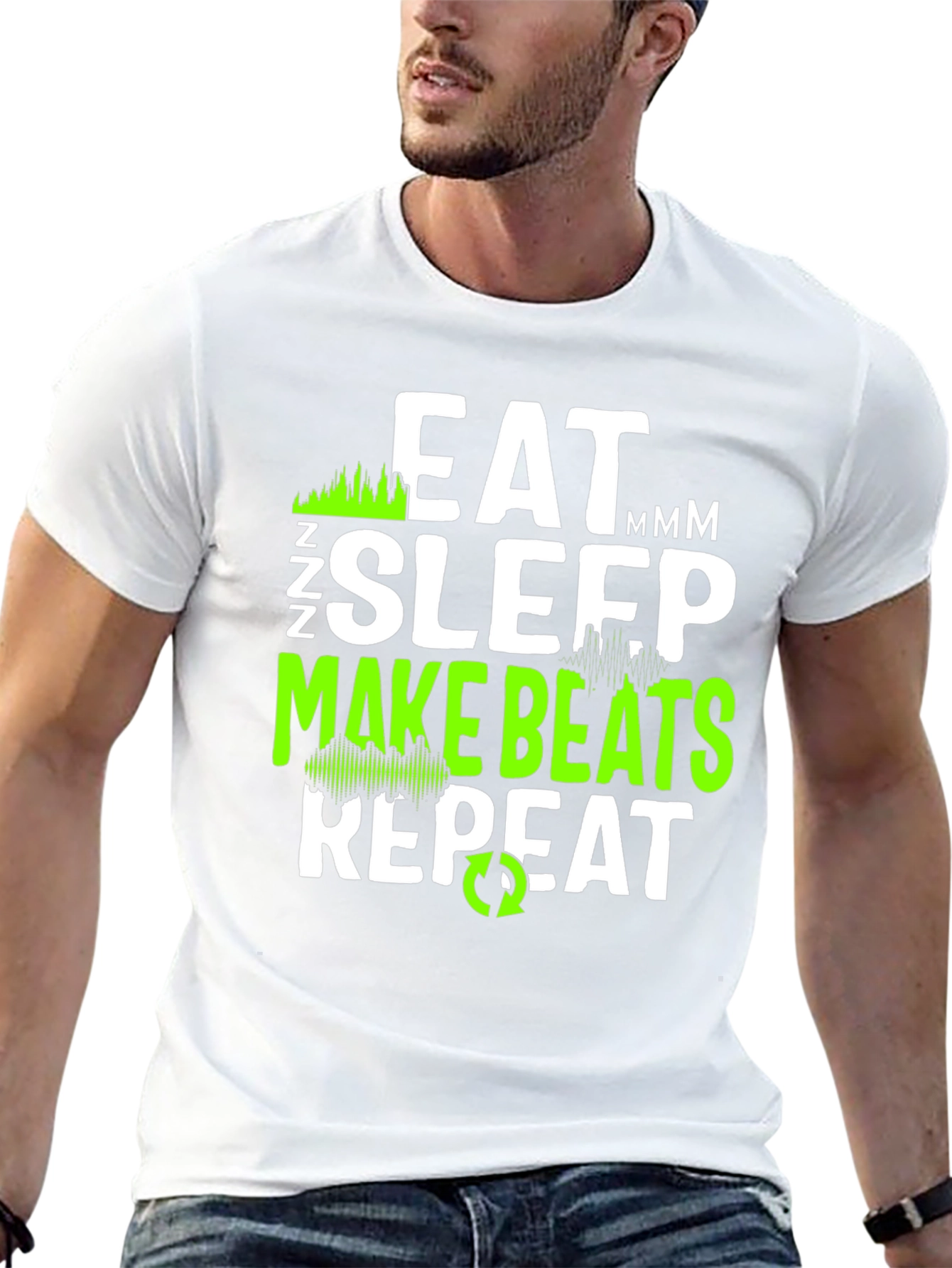Eat Sleep Make Beats Repeat Graphic Tee