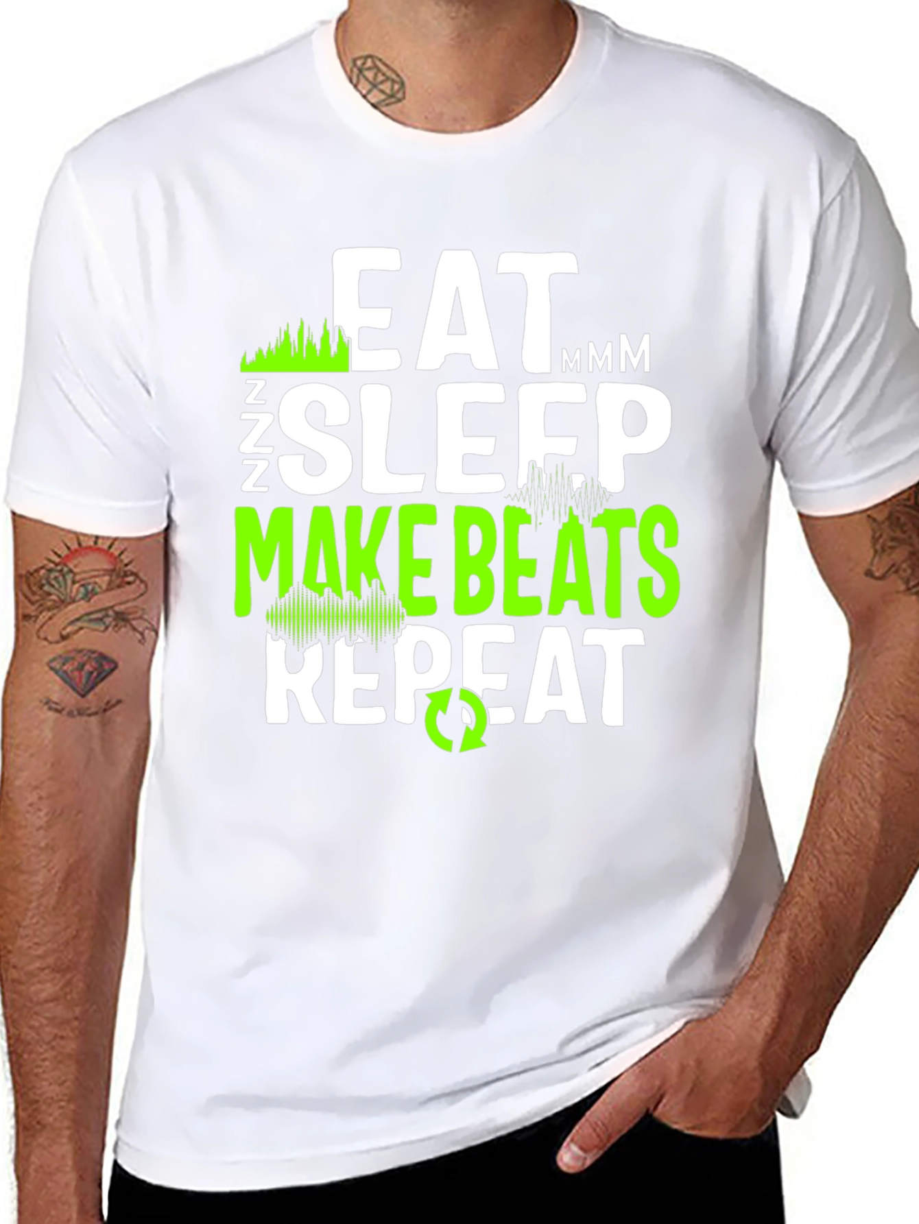 Eat Sleep Make Beats Repeat Graphic Tee