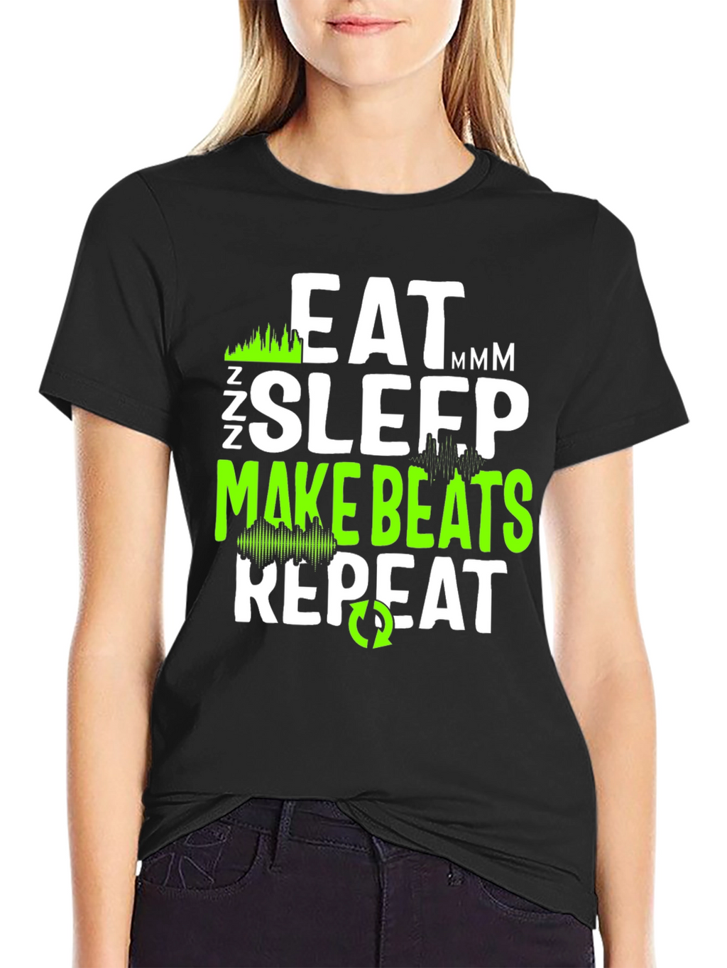 Eat Sleep Make Beats Repeat Graphic Tee
