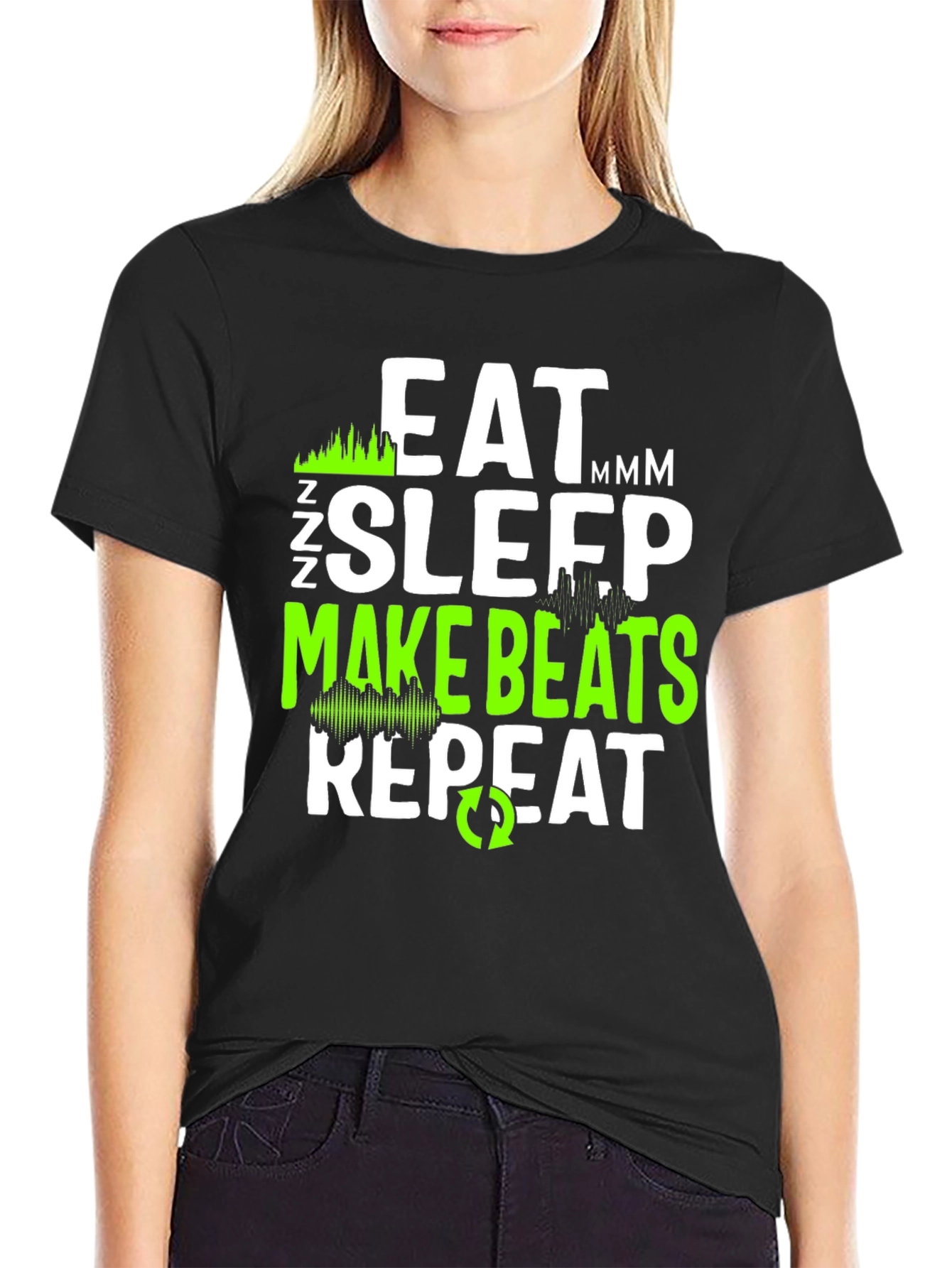 Eat Sleep Make Beats Repeat Graphic Tee