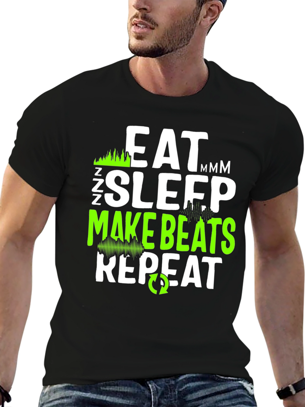 Eat Sleep Make Beats Repeat Graphic Tee