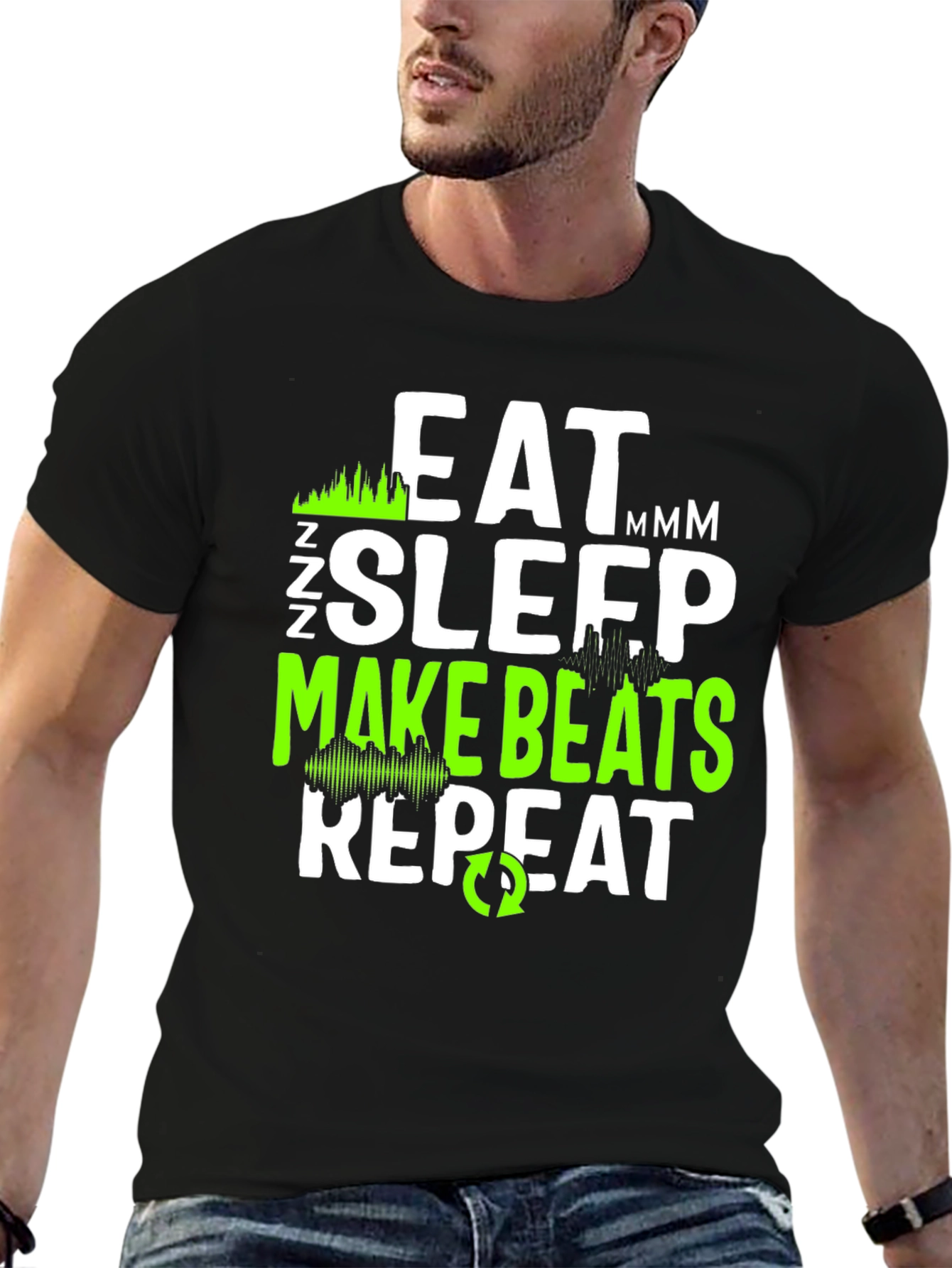 Eat Sleep Make Beats Repeat Graphic Tee
