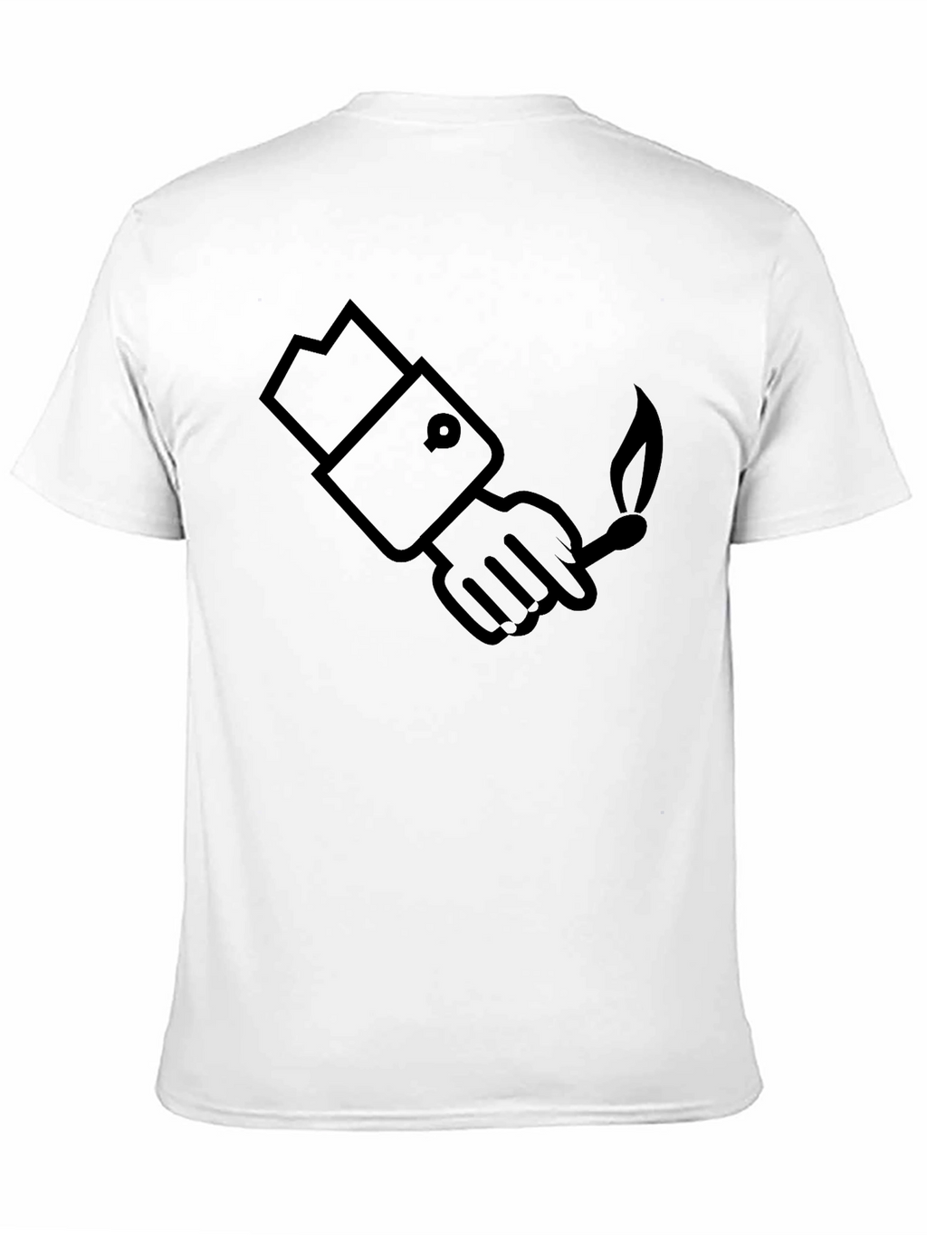 Graphic Tee: Hand Holding a Lit Match
