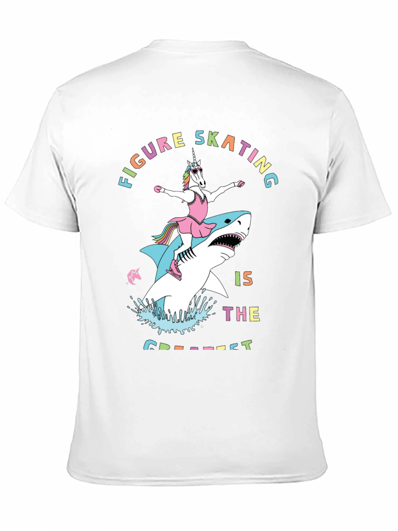 Unicorn Shark Figure Skating Graphic Tee