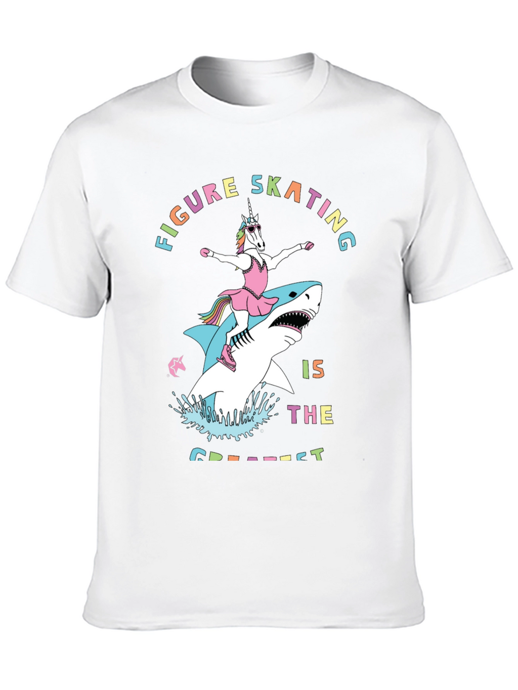Unicorn Shark Figure Skating Graphic Tee