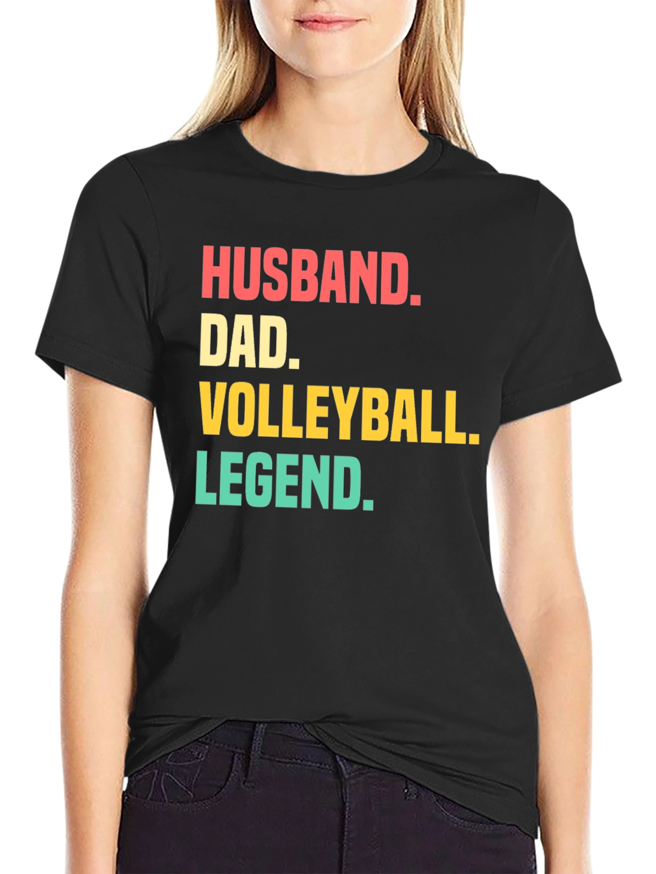 Husband Dad Volleyball Legend Graphic Tee