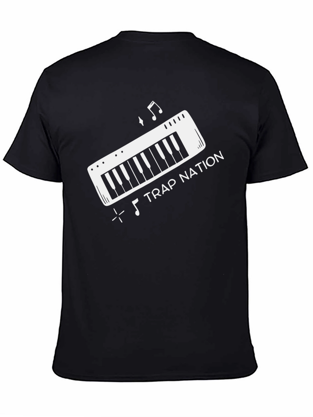 Trap Nation Music Keyboard Black Graphic Tee