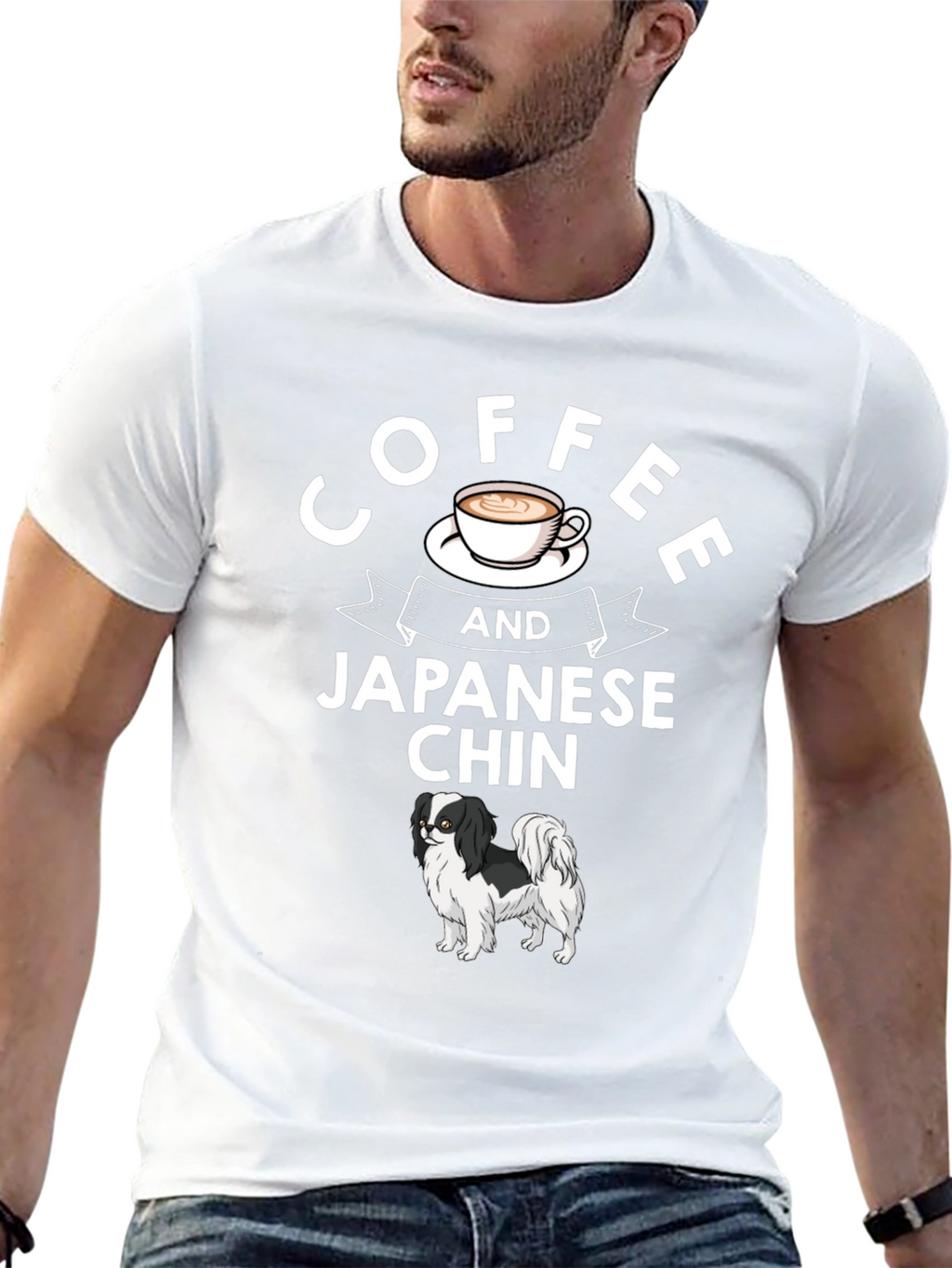 Coffee and Japanese Chin T-Shirt