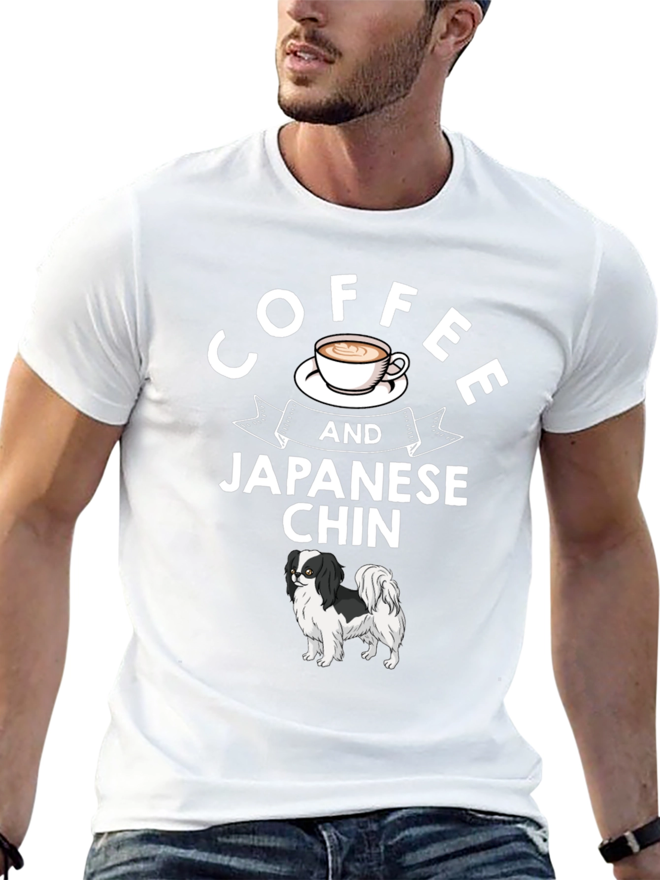 Coffee and Japanese Chin T-Shirt