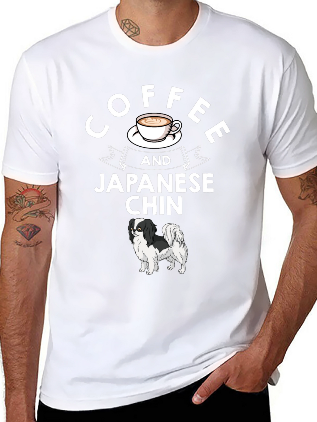 Coffee and Japanese Chin T-Shirt