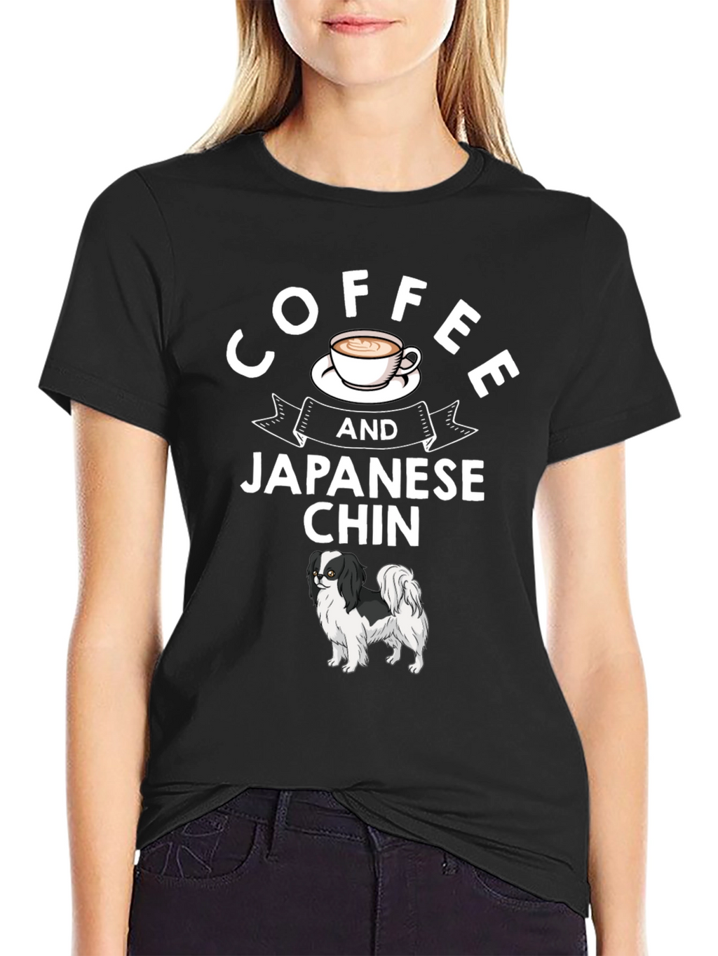 Coffee and Japanese Chin T-Shirt