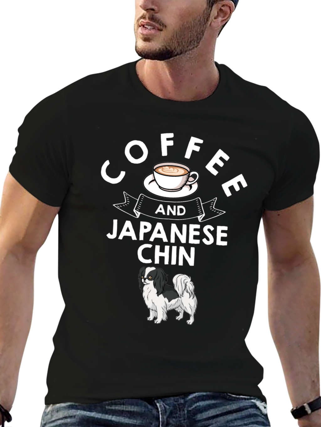Coffee and Japanese Chin T-Shirt